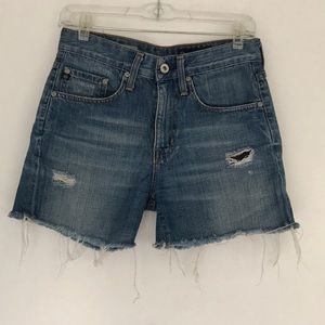 AG Distressed Denim Shorts